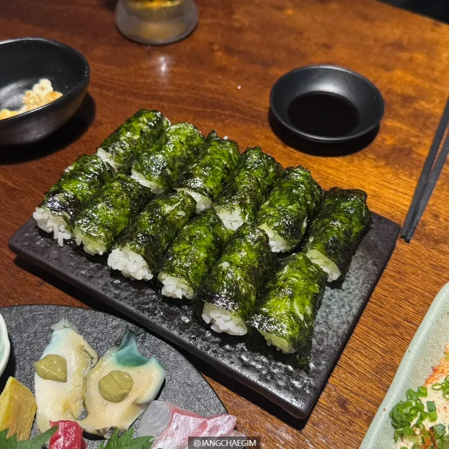 A plate of salt gimbap at Izakaya Goko
