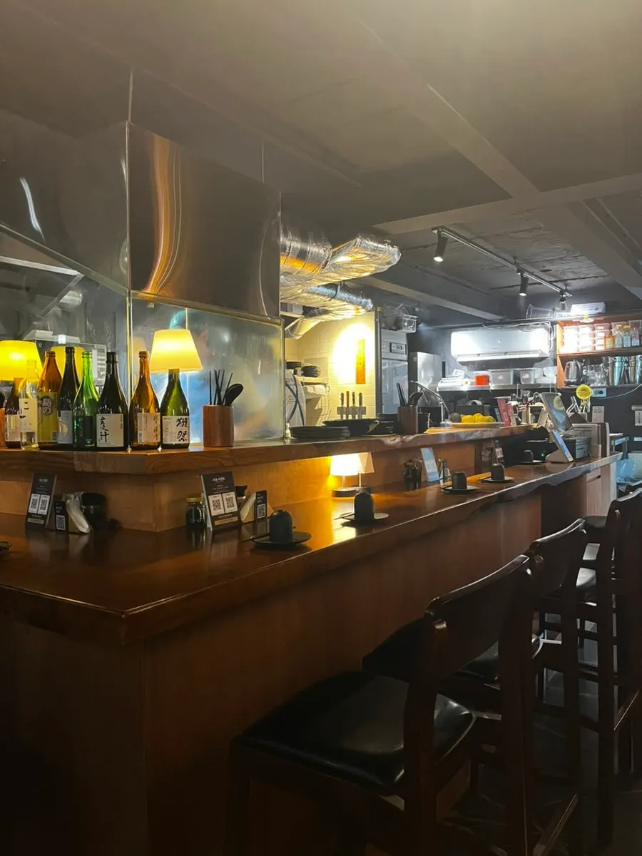 Bar table seating at Koma Yeonnam