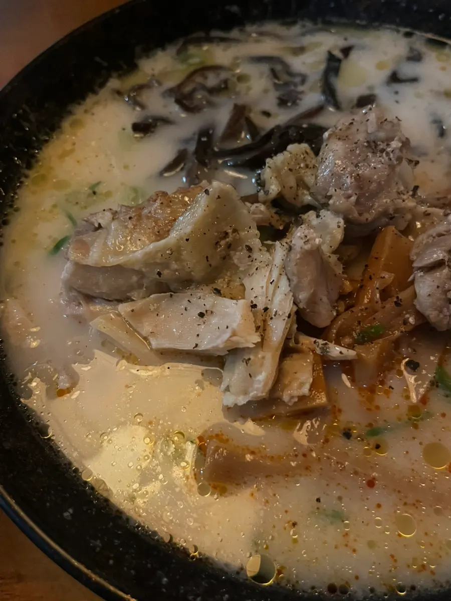 Tori paitan broth packed with ingredients