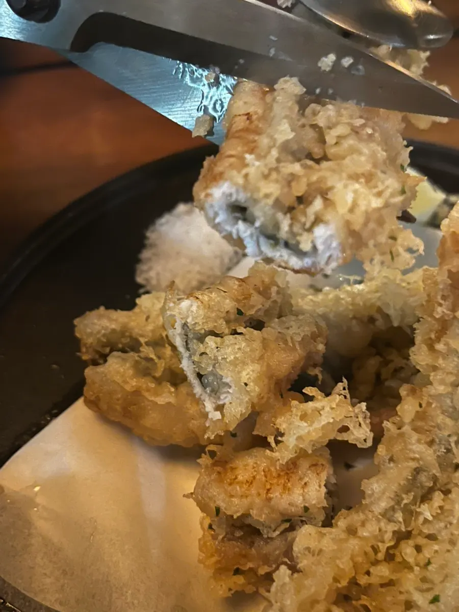 Plate of anago tempura at Koma Yeonnam