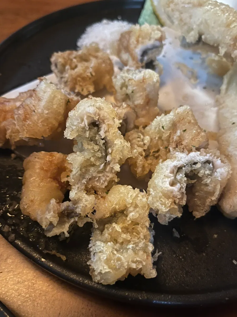Four pieces of anago tempura