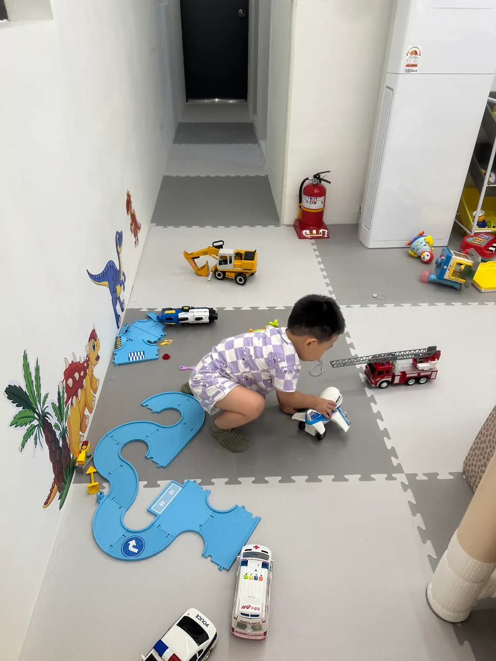 Kids playing house together