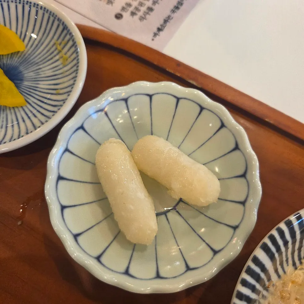 Cheese rice cake dessert with condensed milk