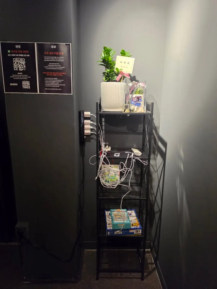 Charger corner set up inside Uu