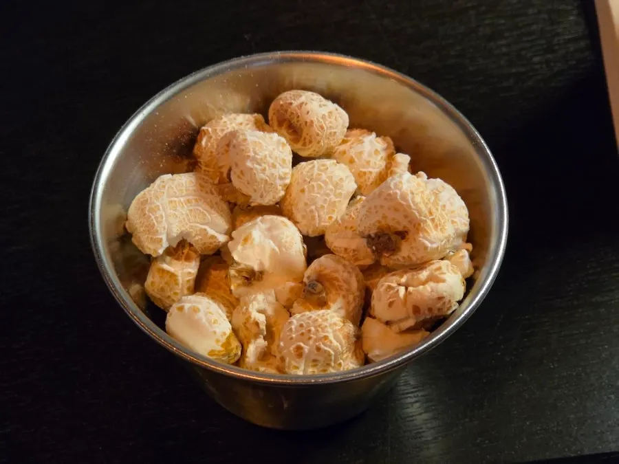 Popcorn served as the basic snack