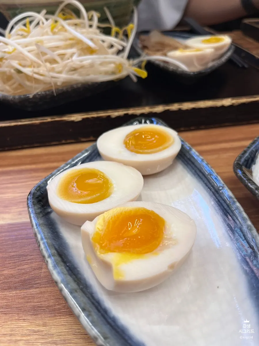 Savory chashu and tamago side dish