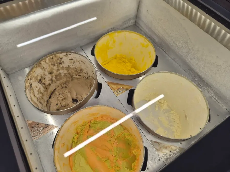 Elección entre 16 sabores de helado