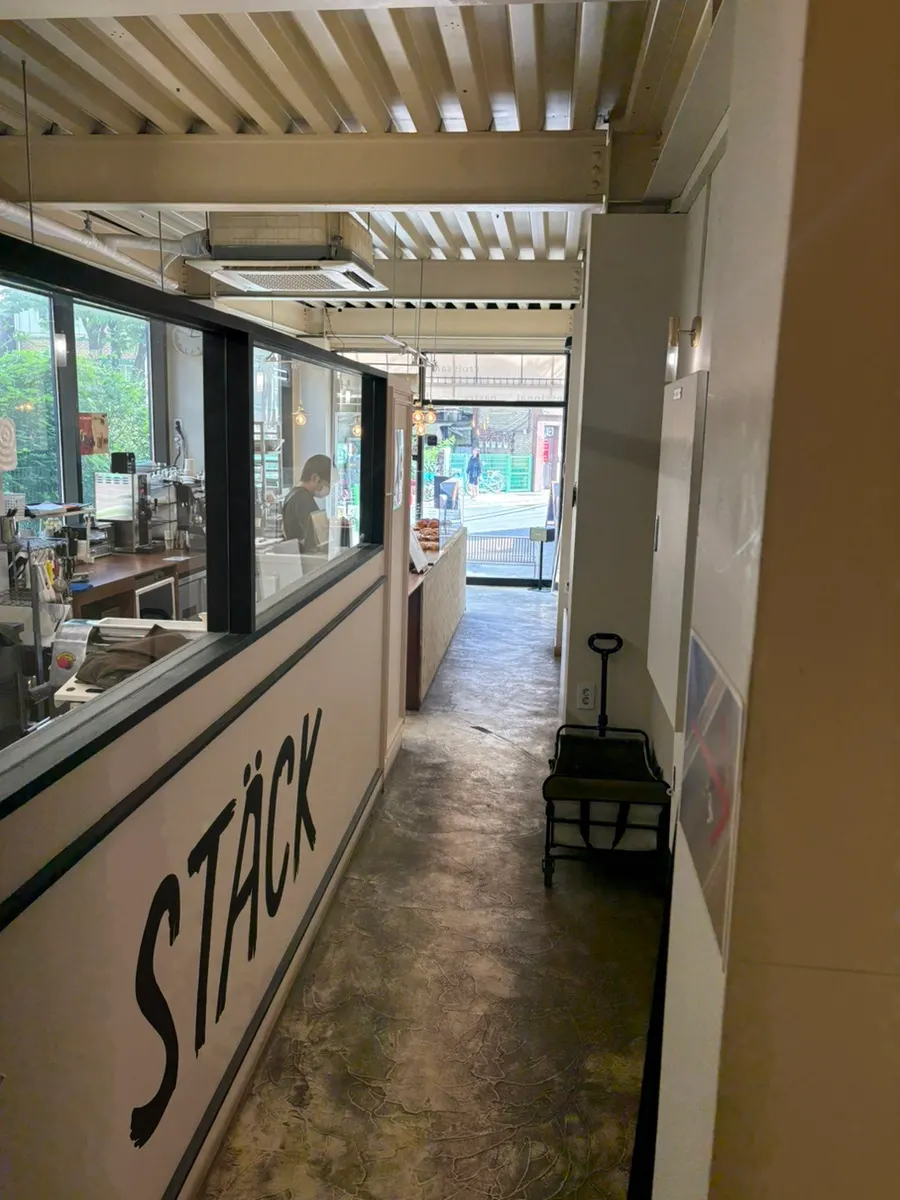 Interior seating at Stack Bakery Konkuk University Station Main Branch