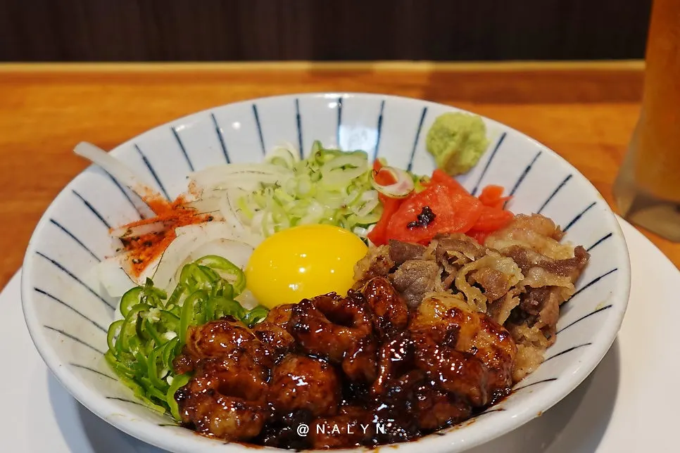 Horumon-don as the main dinner dish