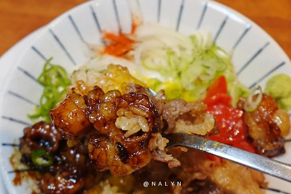 Horumon-don with beef intestine
