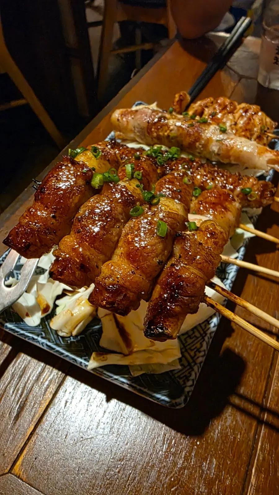Six kinds of handmade charcoal-grilled skewers