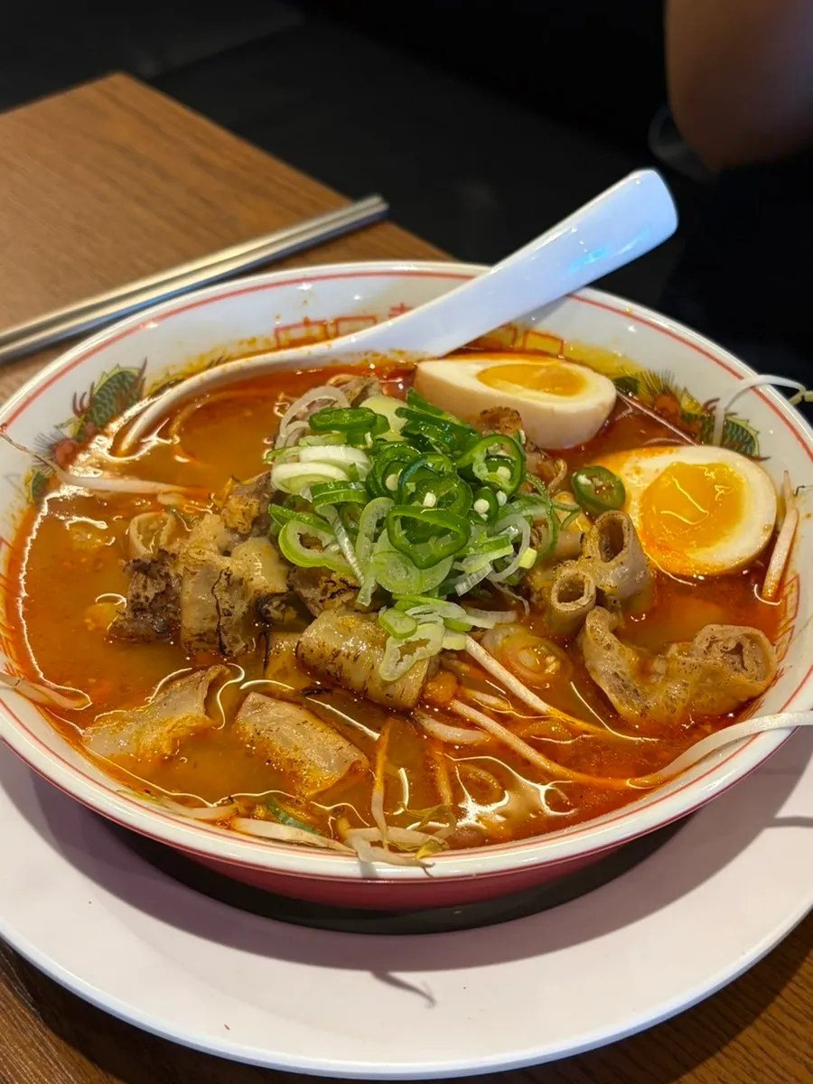 点的牛肠拉面和大肠盖饭