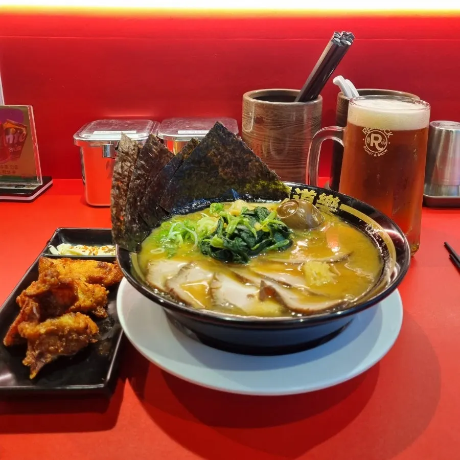 Hearty ramen broth full of umami