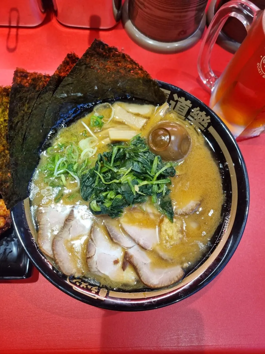 Ramen with noodles and ajitama