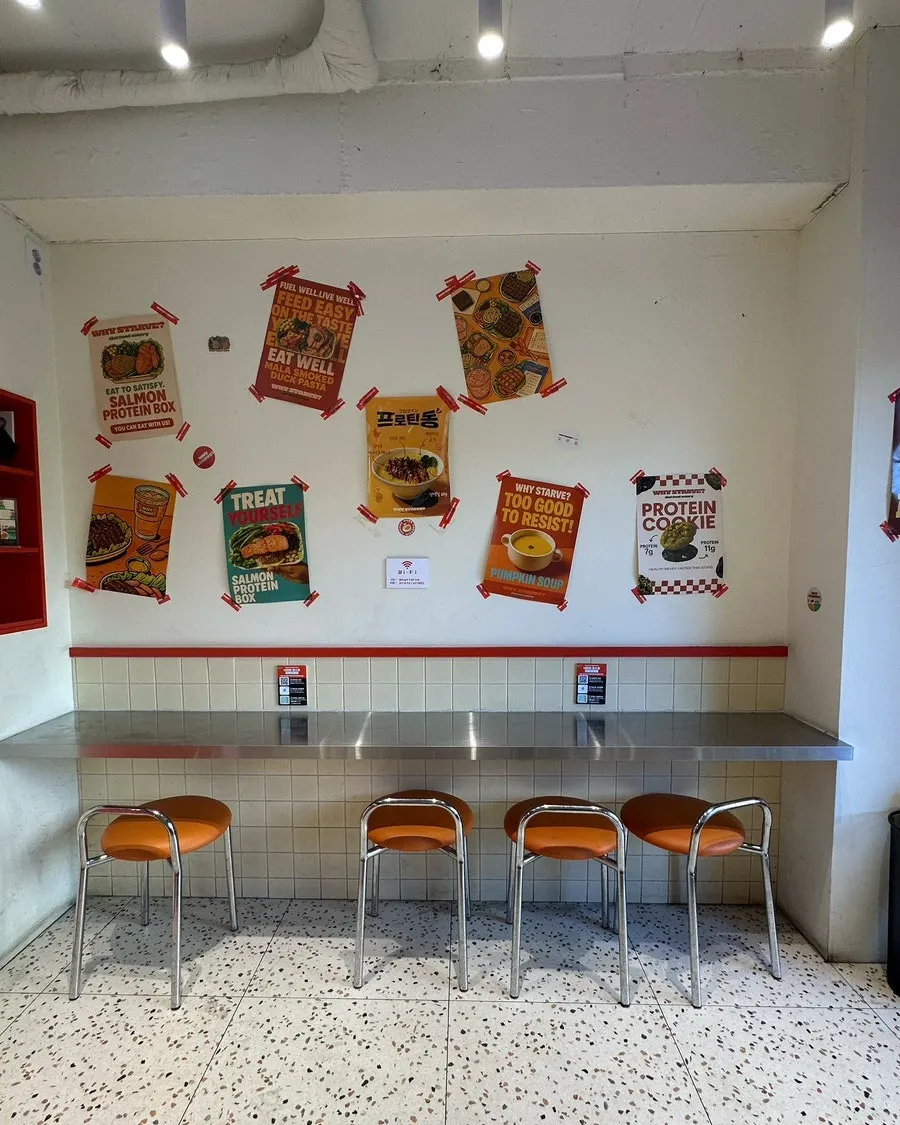 Interior space of the salad restaurant