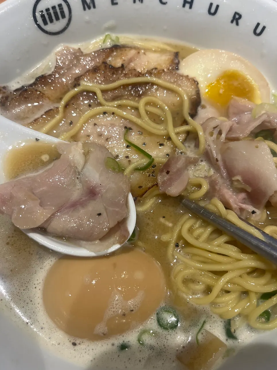 A bowl of tori paitan ramen