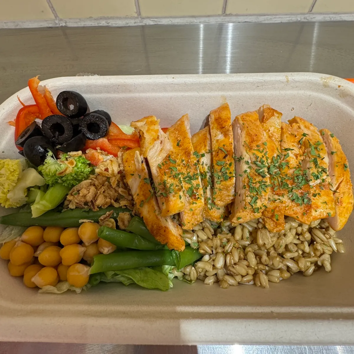 Chicken oat protein box lunch from Y-Stave Konkuk