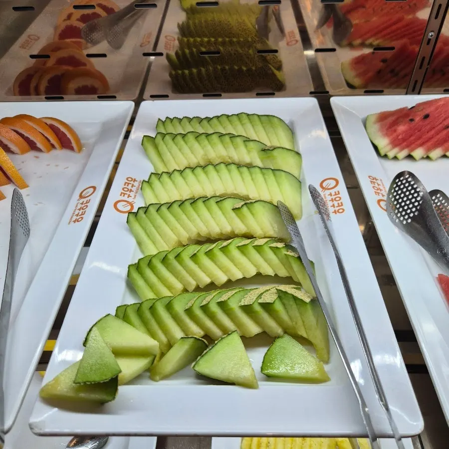 Fresh fruit stocked in the buffet
