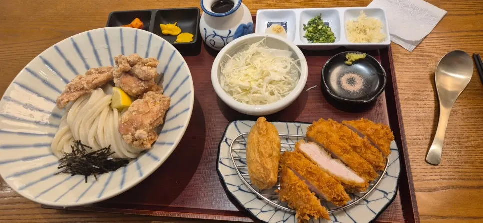 Katsudon topped with thick katsu and egg