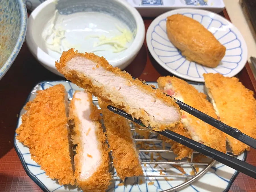 Extra tonkatsu ordered as a side menu item