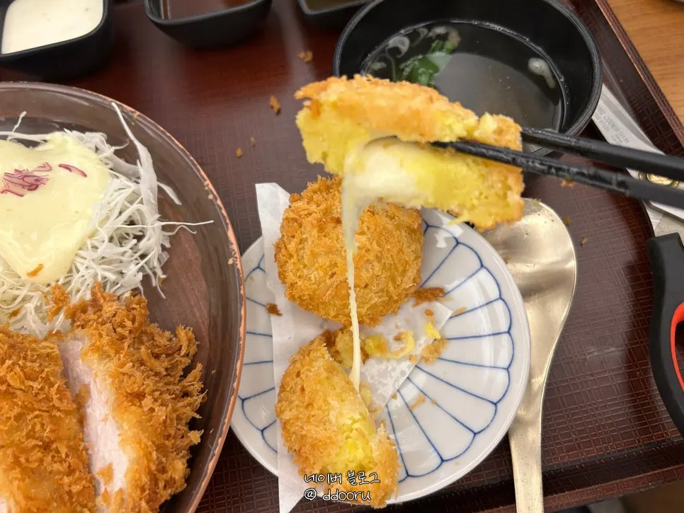 Sweet potato cheese croquette ordered as a side