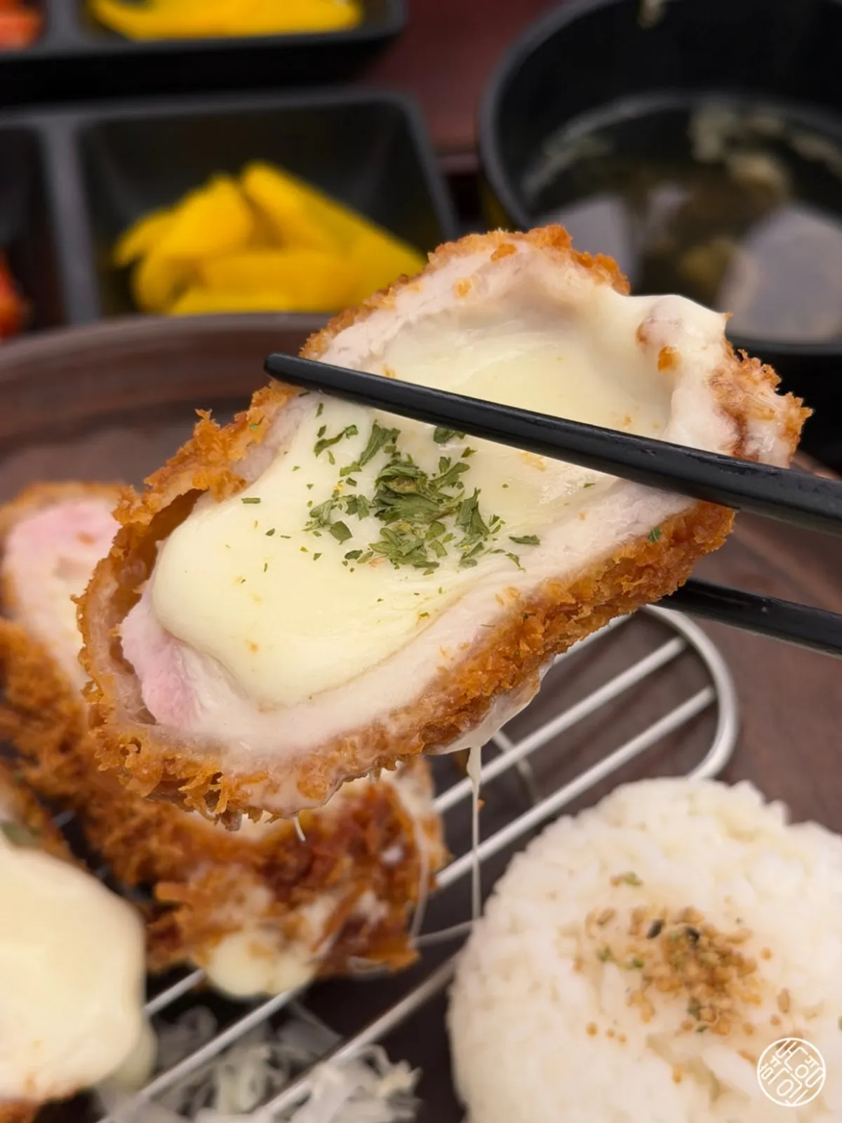 Katsu and udon table setting at Kosi Konkuk University Branch