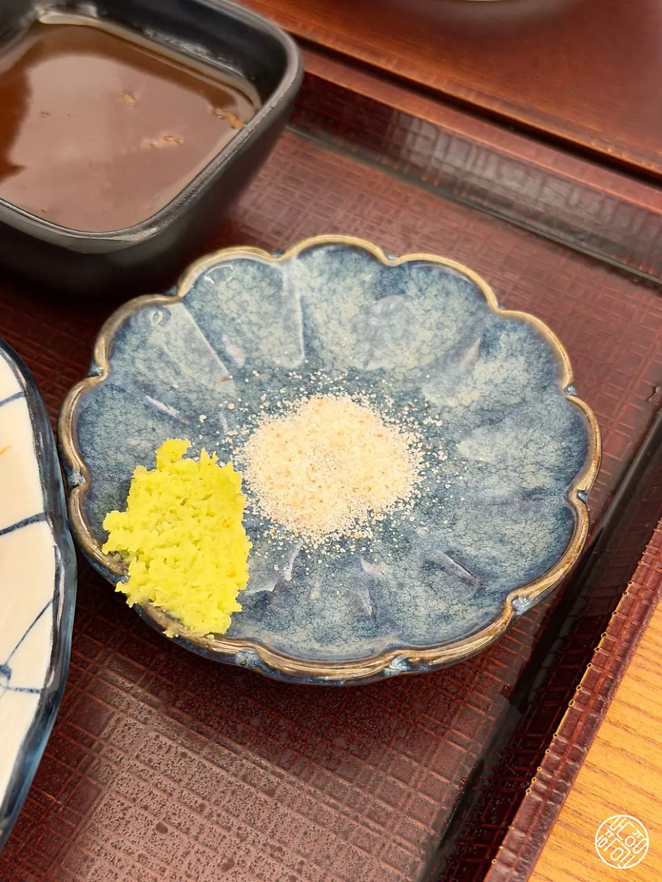 Katsu topped with Himalayan salt and wasabi