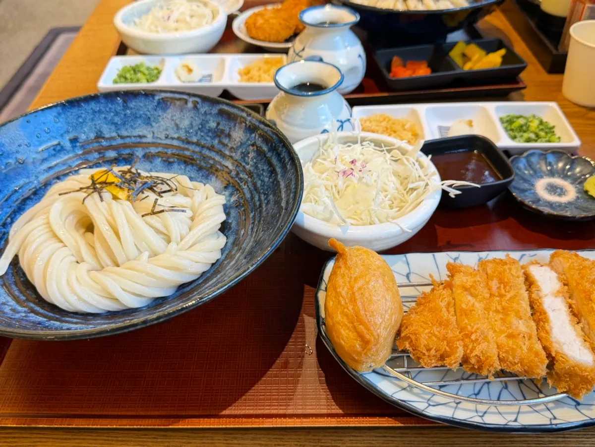 Main photo of the bukkake udon and tonkatsu set at Kosi Seongsu Branch