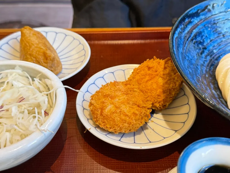 Cross-section of a thick fresh pork loin tonkatsu