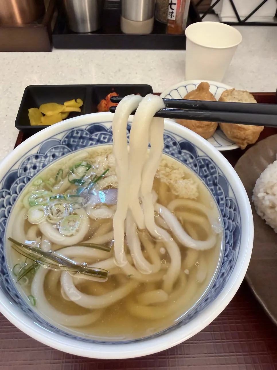 Bowl of added kake udon