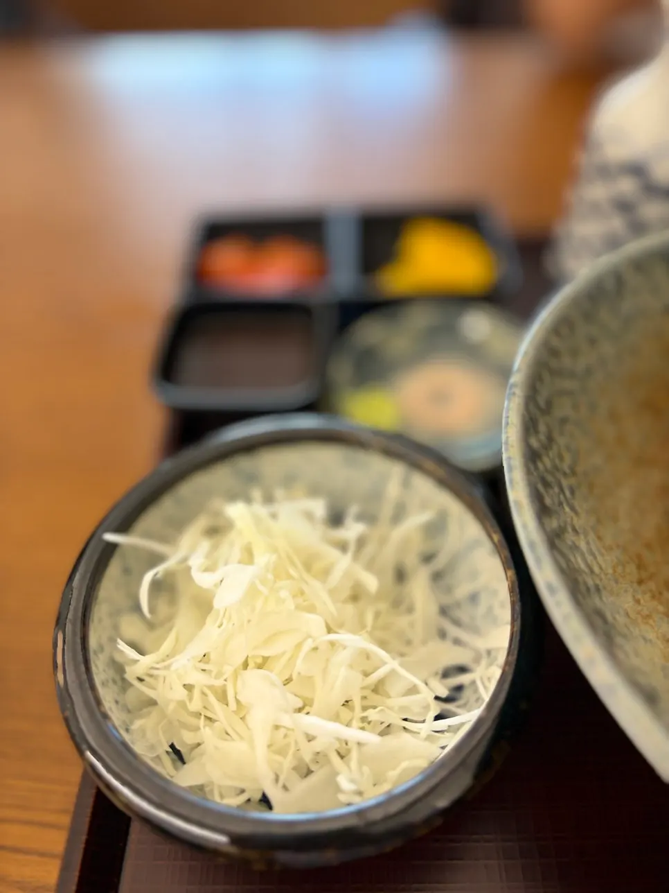 Bukkake udon set served with a side of tonkatsu