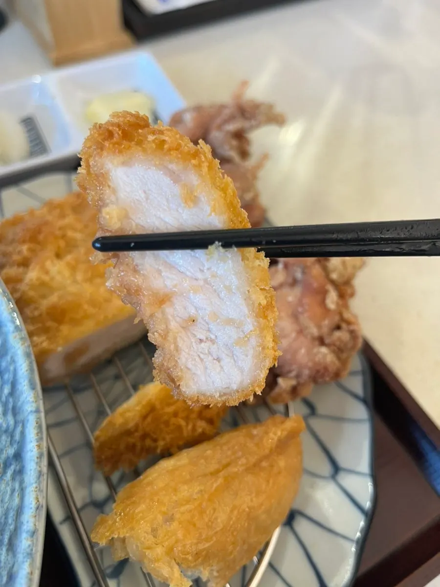 Plate of the tori katsu set meal