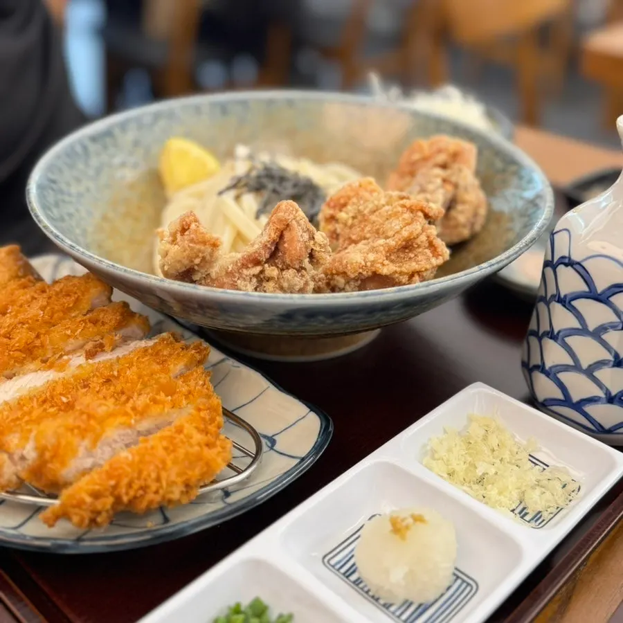 직접 반죽한 붓카케우동 면 클로즈업