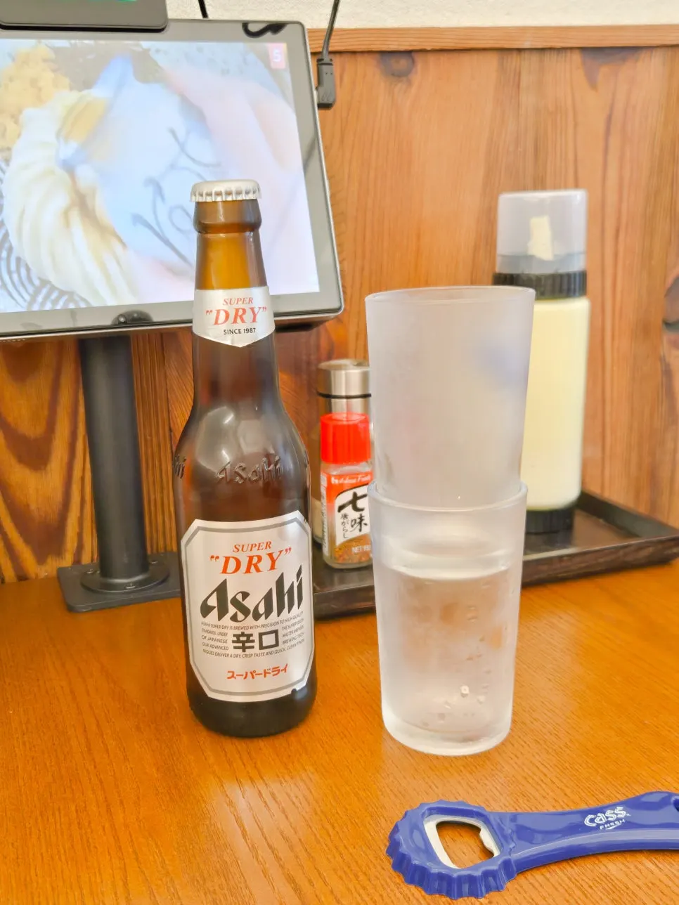 Ordered Asahi beer