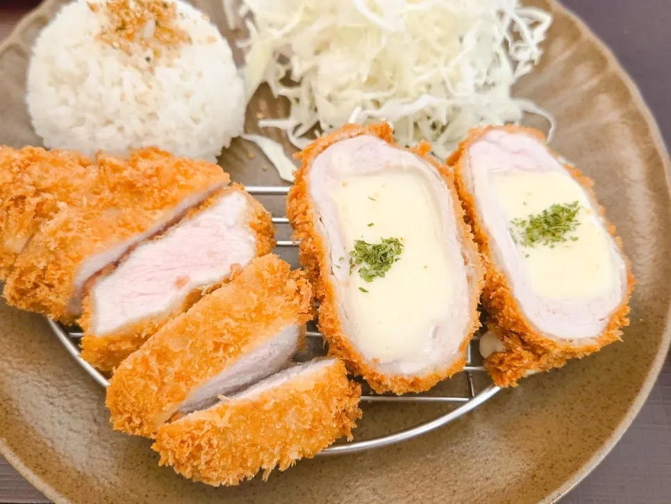 Pork loin cutlet and cheese cutlet selection