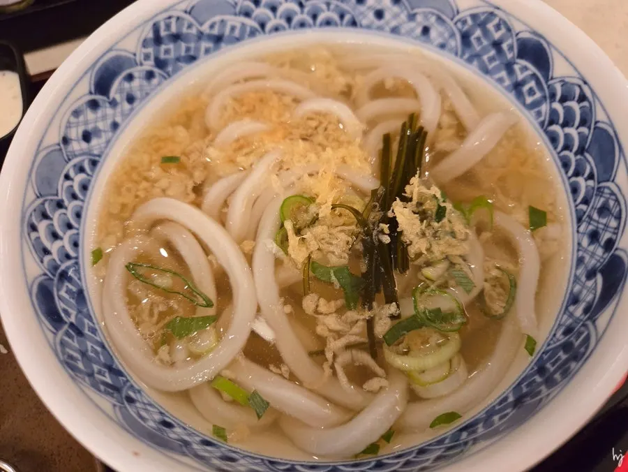 Kake udon served with the set menu