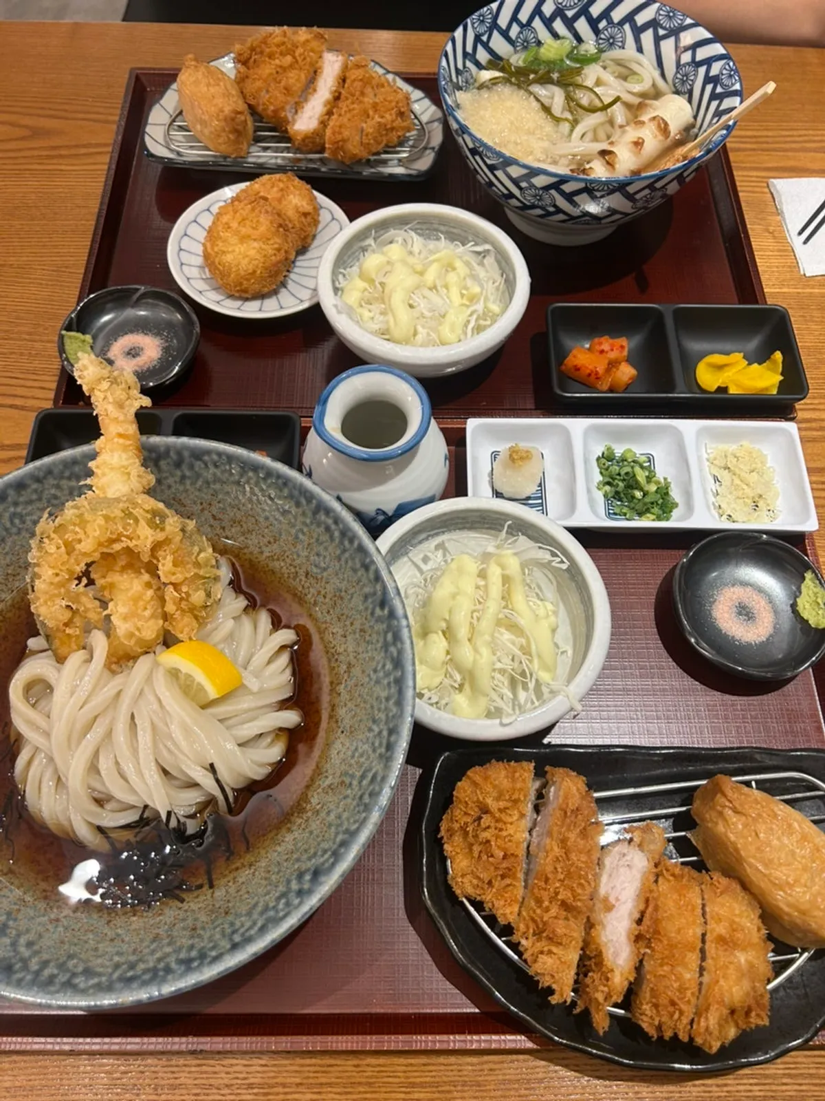Udon and tonkatsu menu board at Kosi Gyodae Branch