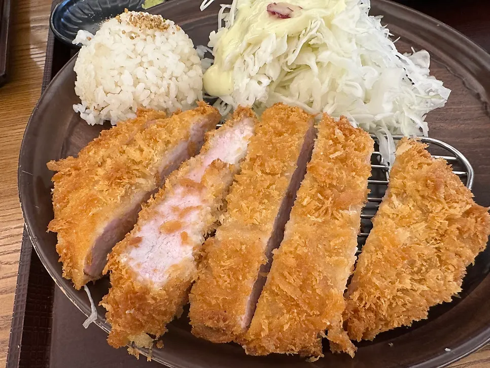 Thickly sliced pork loin tonkatsu