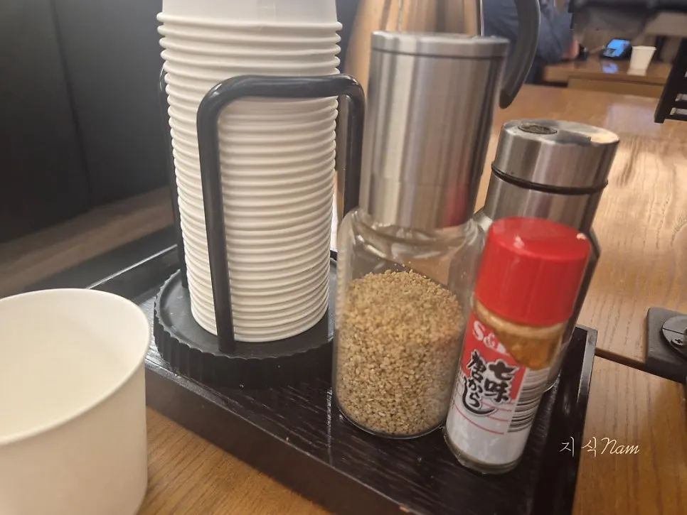 Tonkatsu sauce served with salt and wasabi