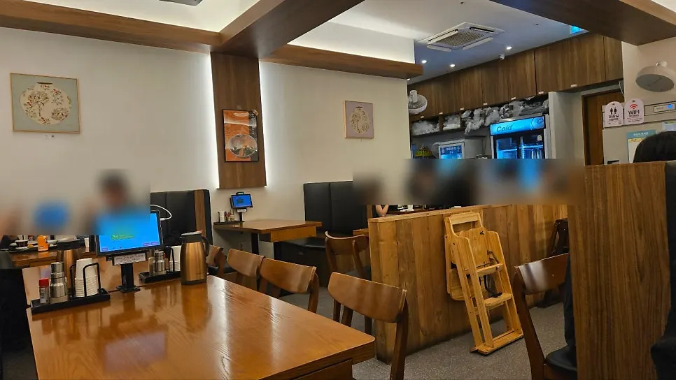 냉우동 온우동 돈카츠 돈부리 사진 메뉴판