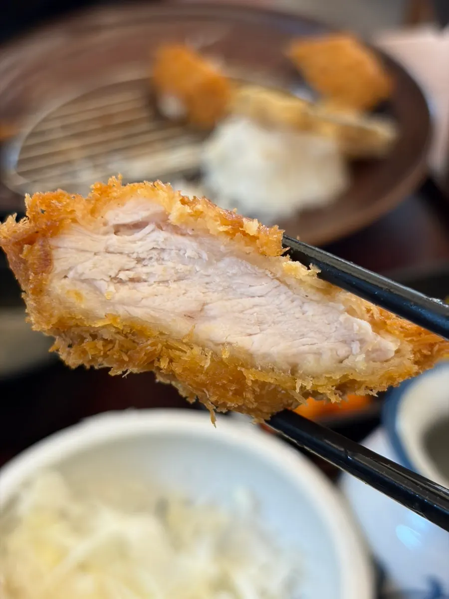 Cheese katsu with cheese layered over the meat