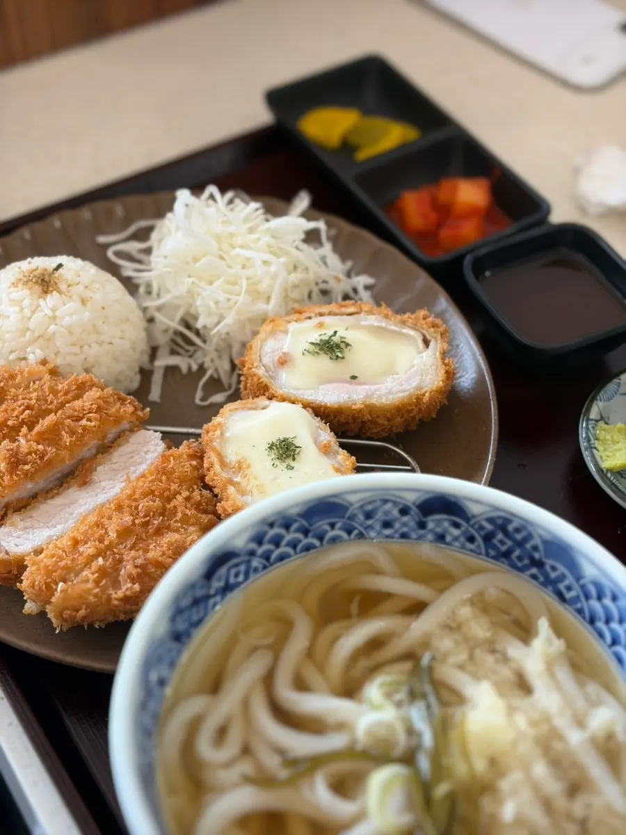 Full spread of the ten bukkake udon set