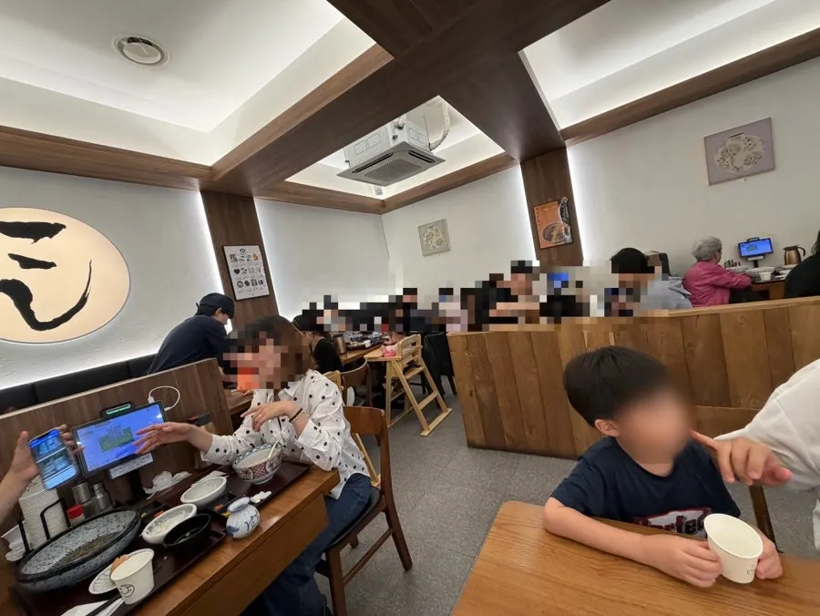 Table spread with ordered bukkake udon and tonkatsu