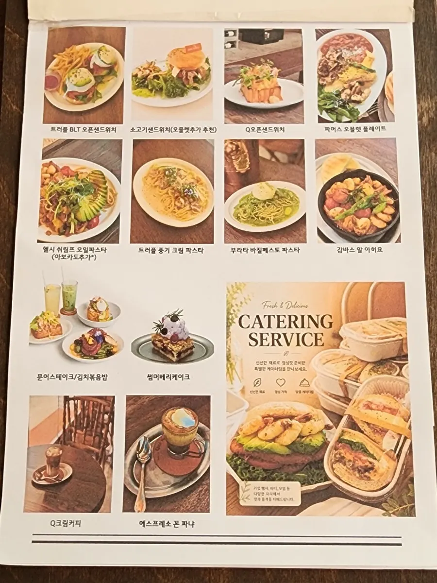 Menu page featuring the sandwich plates