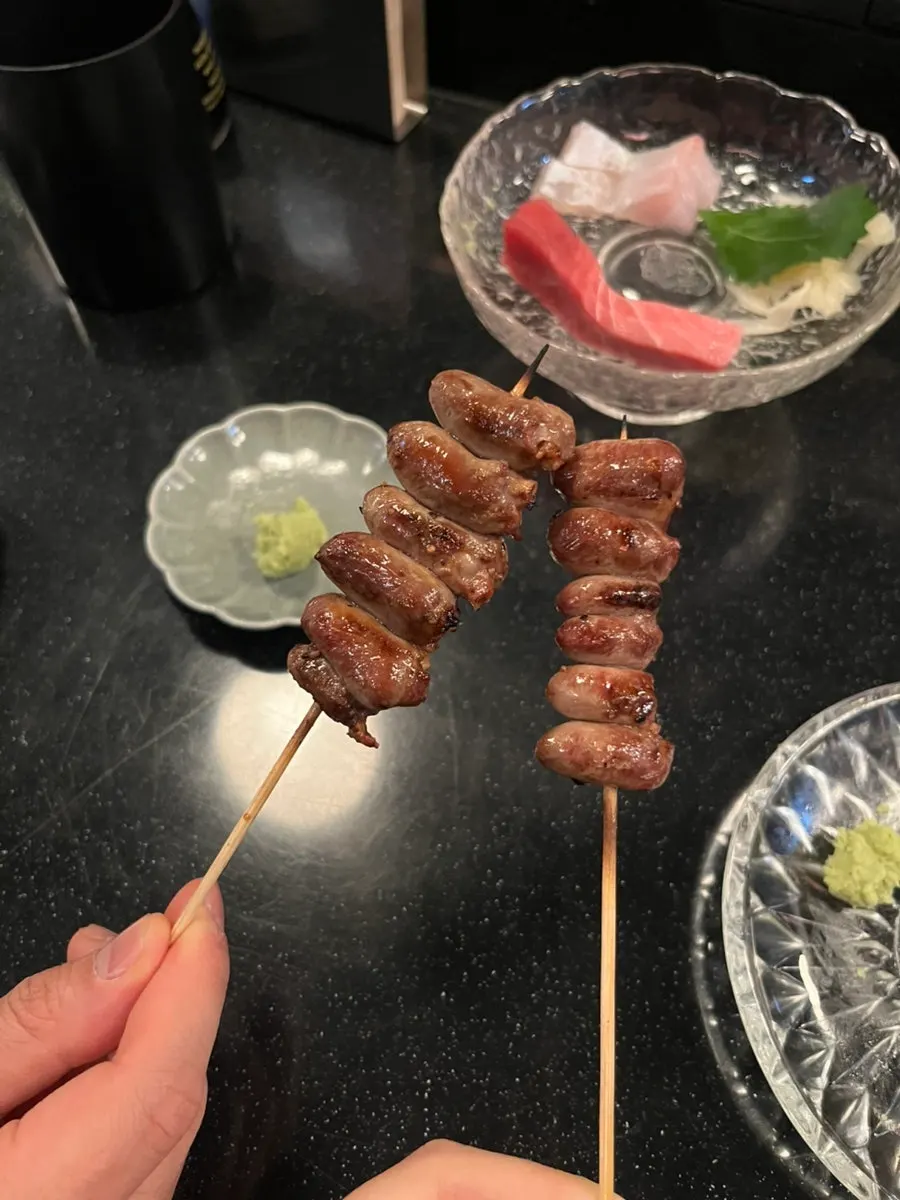 First course: heart skewers