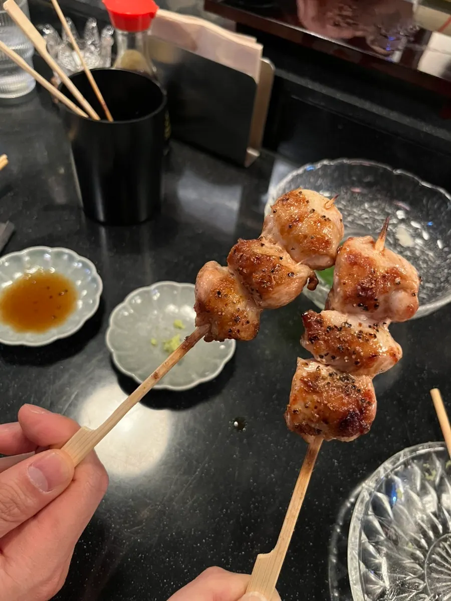 Third course: chicken thigh skewers