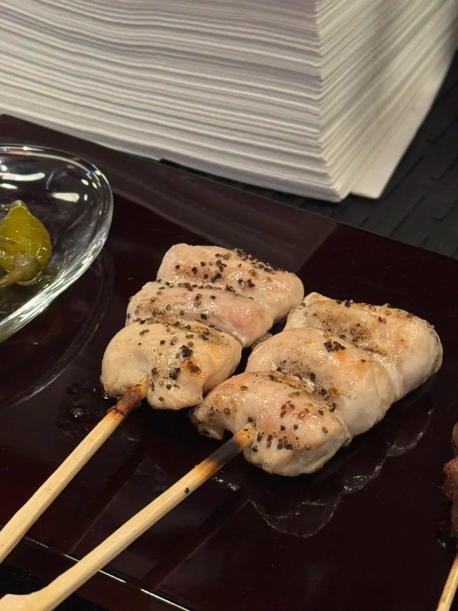 닭안심 꼬치 단면