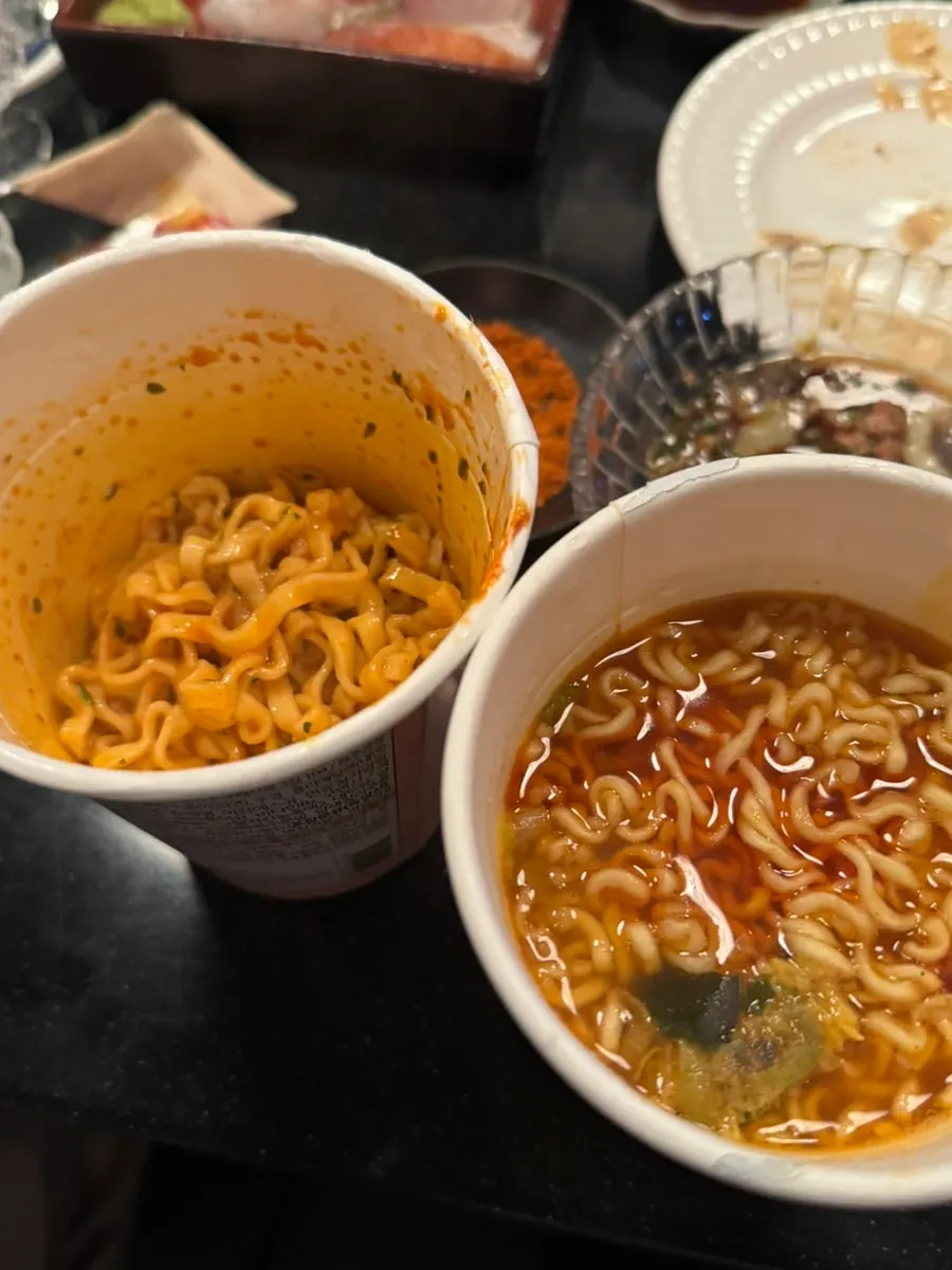 국물 없는 라면 마무리 한 그릇