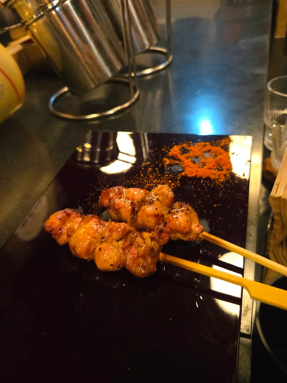 Sate yakitori pelbagai bahagian ayam