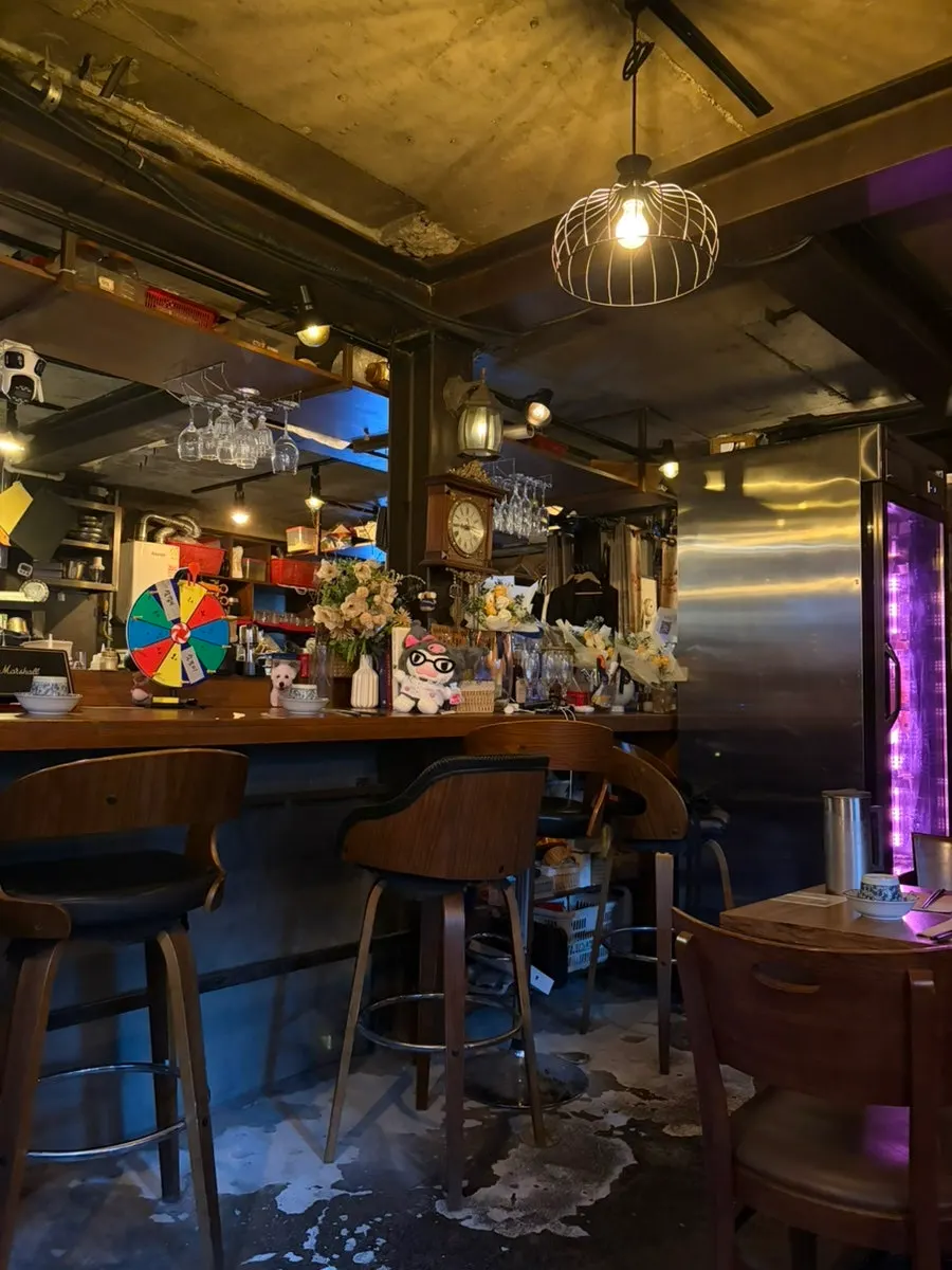 The cozy, small-scale Japanese izakaya-style interior